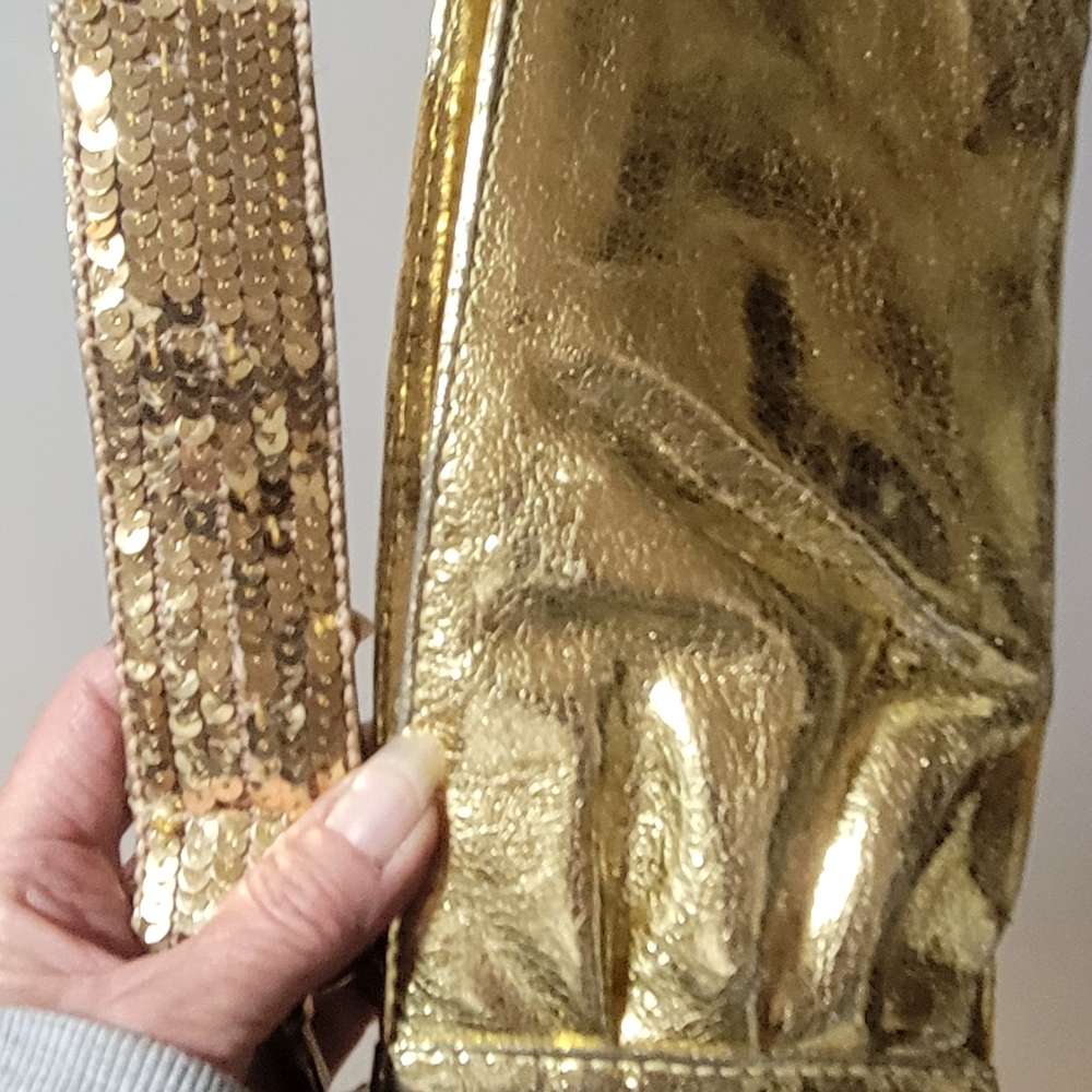 Aldo Gold and Black Sequin Bag
